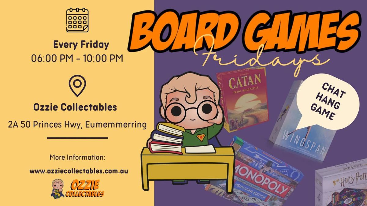  Board Game Free-Play Fridays