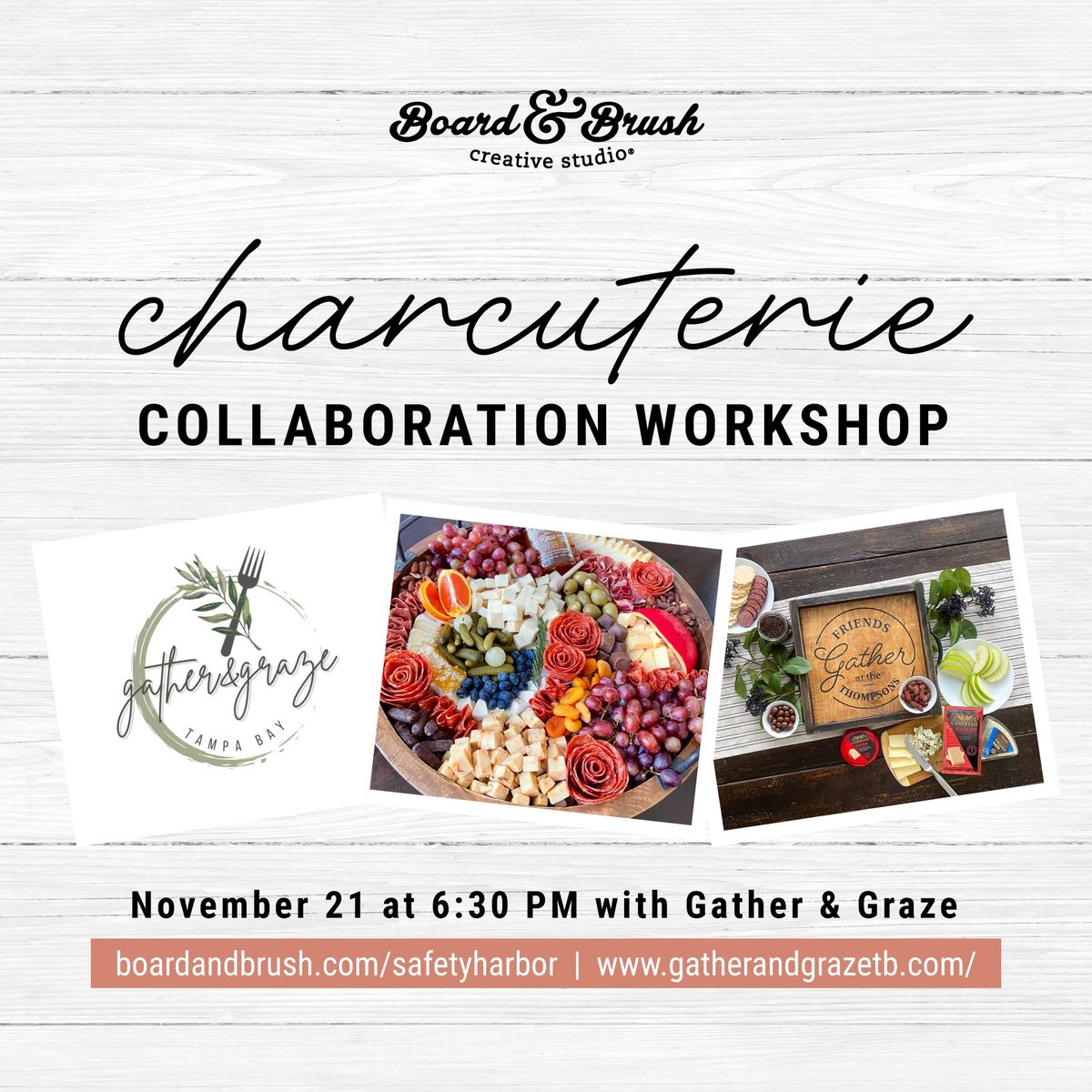 Charcuterie & Mini-Tray or Pedestal Workshop with Gather & Graze