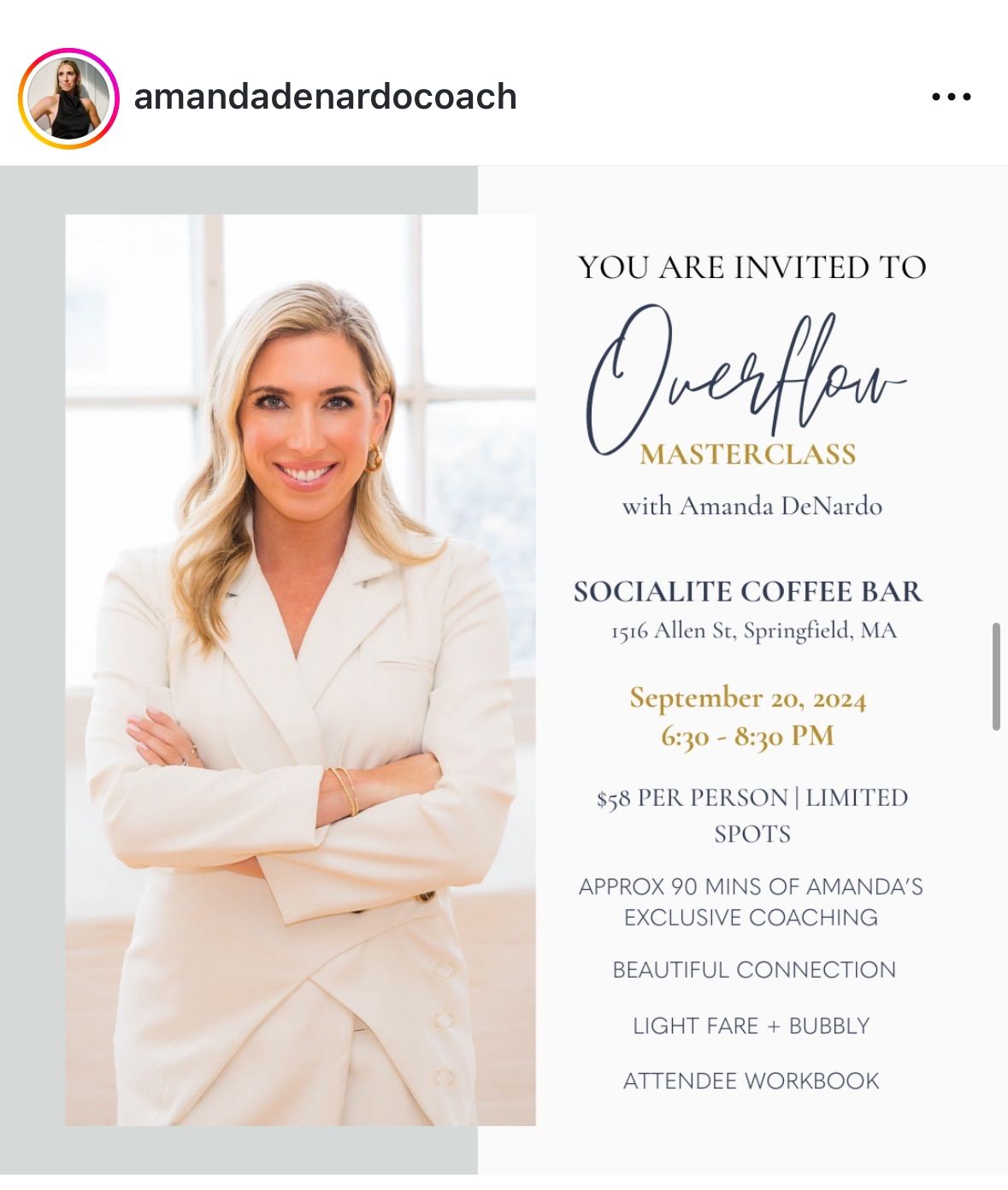 Amanda Denardo Life coach Masterclass