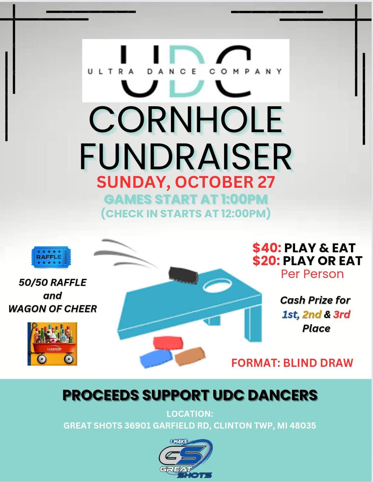 UDC Corn hole Fundraising event