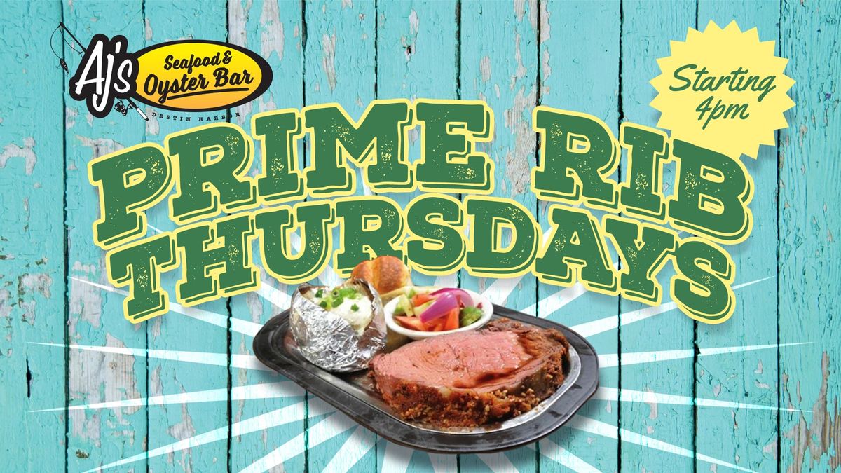 Thursday Prime Rib Special - 10oz Cut with Baked Potato & Salad for $22,95!