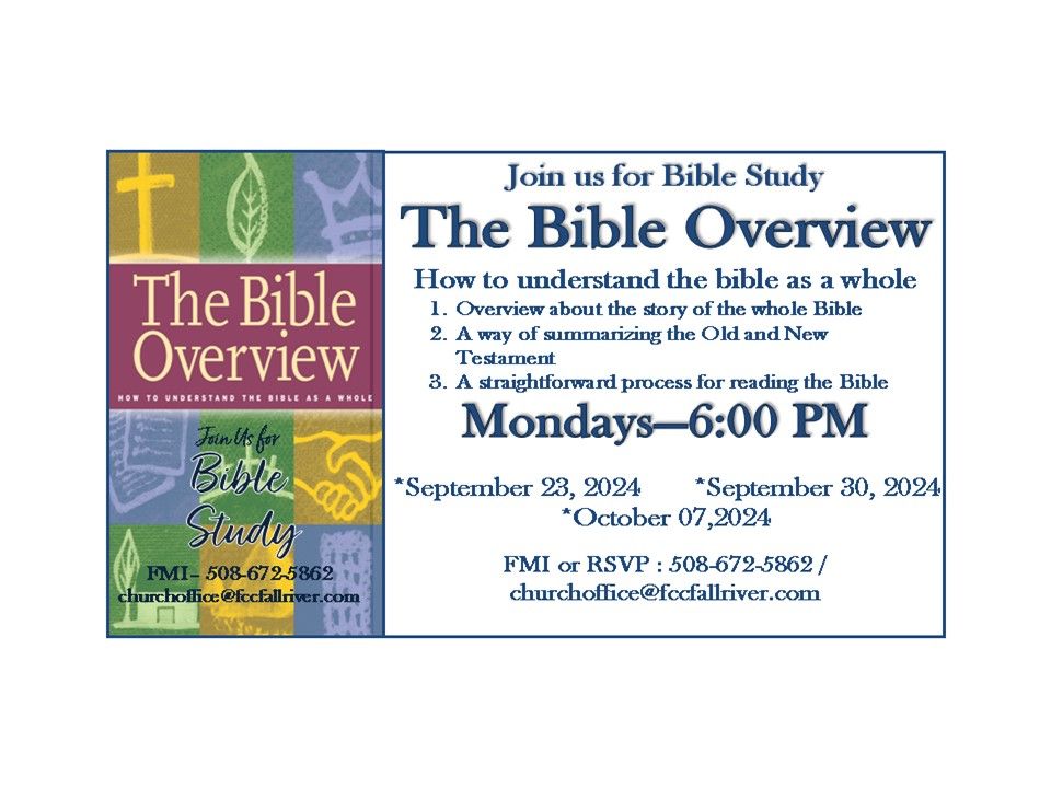 Bible Study-The Bible Overview