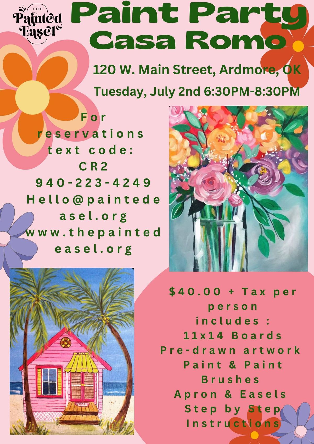 Casa Romo Paint Party - July 2nd 