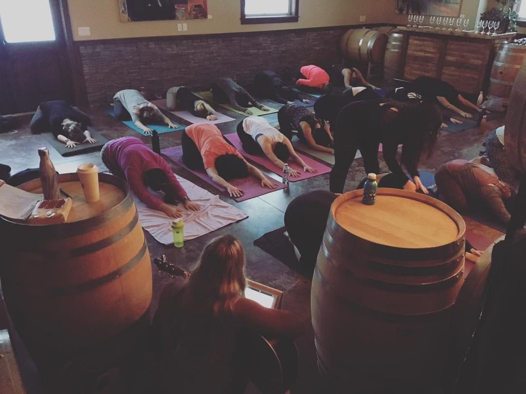 Slow Flow Yoga In The Barrel Room At The View Winery Followed By Wine & Cheesecake Pairing!!