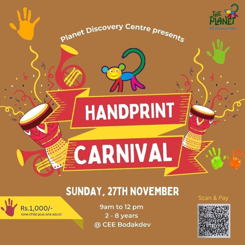 Handprint Event Map Kids Handprint Carnival, CEE, Ahmedabad, 27 November 2022