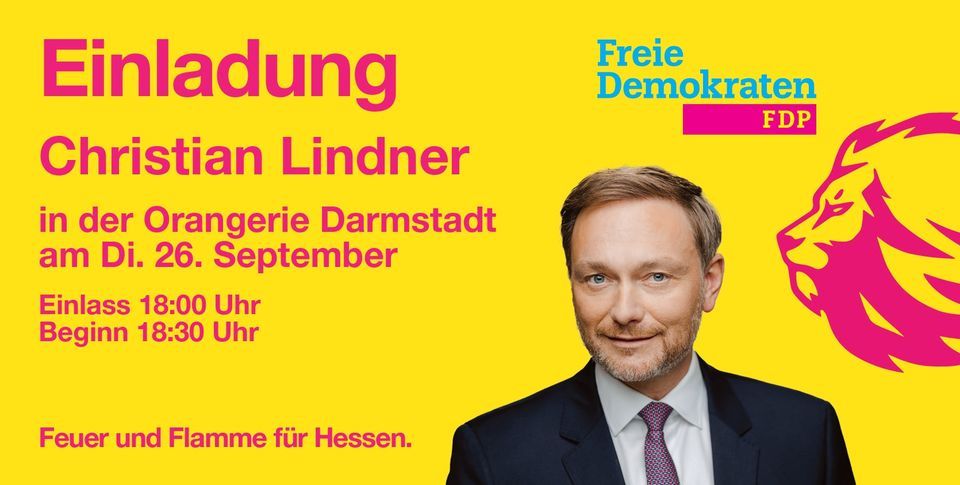 Christian Lindner in Darmstadt