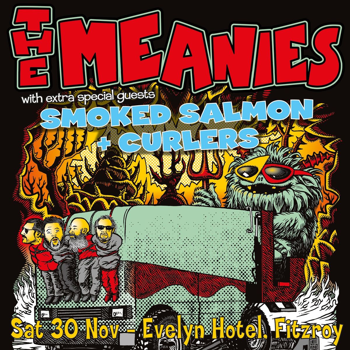 The Meanies \u2018Zamboni\/I Agree\u2019 single launch with special guests Smoked Salmon and Curlers