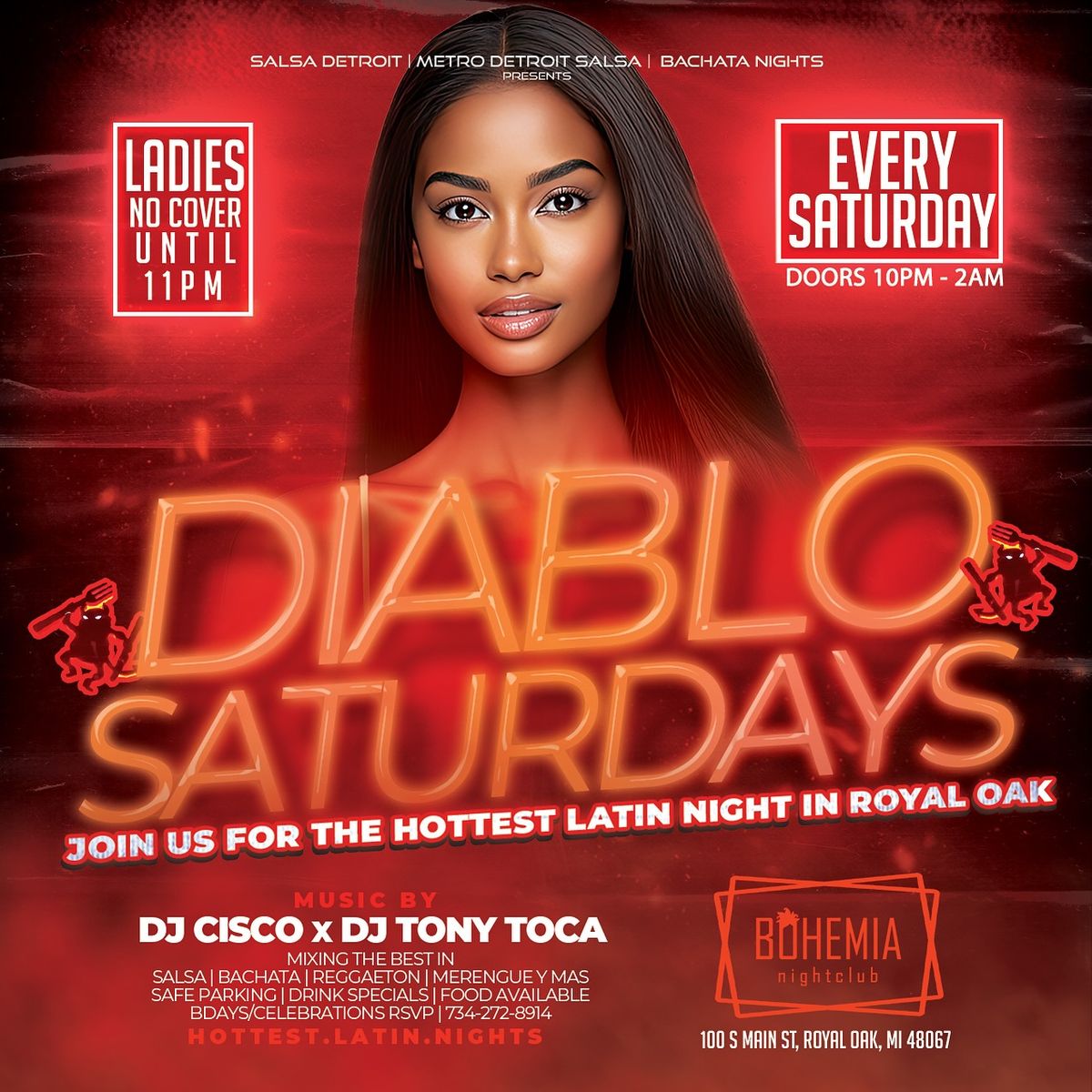 Latin Saturdays @Bohemia Nightclub (Royal Oak)