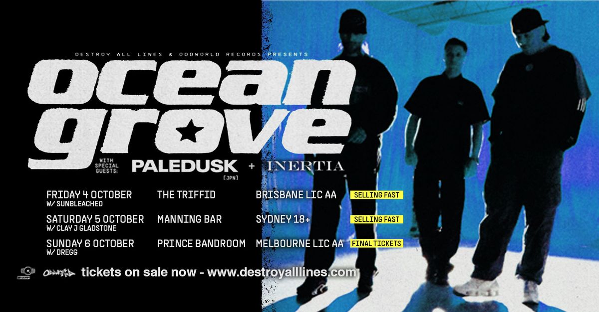 Ocean Grove 'My Disaster' Tour with Paledusk | Melbourne Lic AA