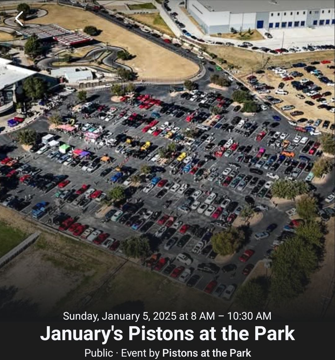 pistons at the park January  5th 2025 premeet 