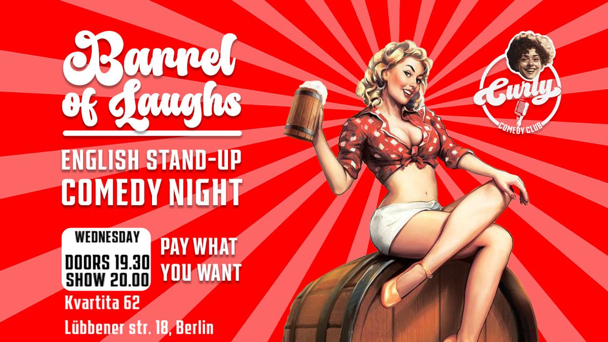English stand-up: Barrel of Laughs! 15.05.24
