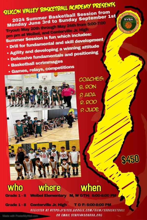 2024 Silicon Valley Basketball Academy Summer Session  