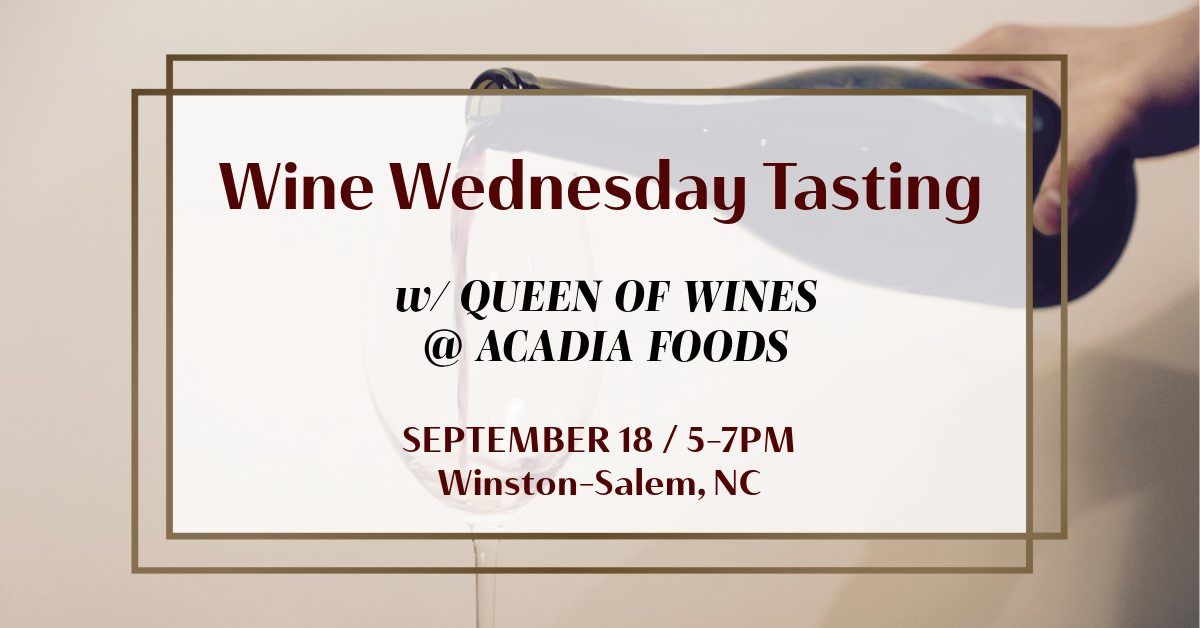 Wine Wednesday Tasting