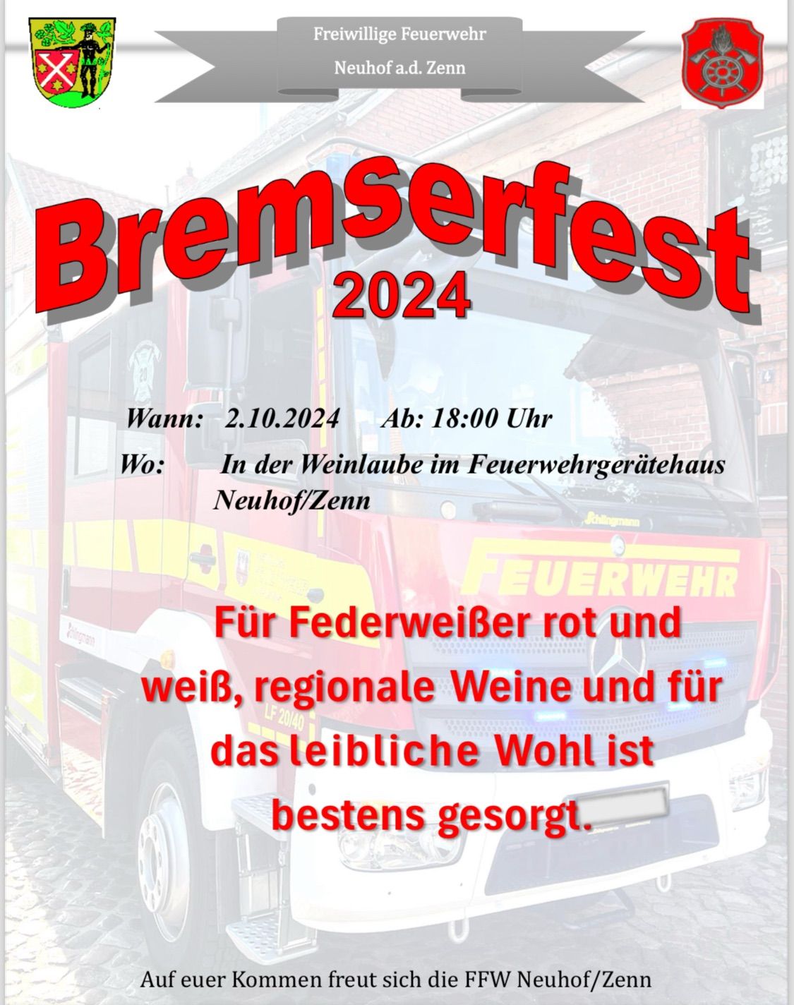 Bremserfest der FFW Neuhof\/Zenn