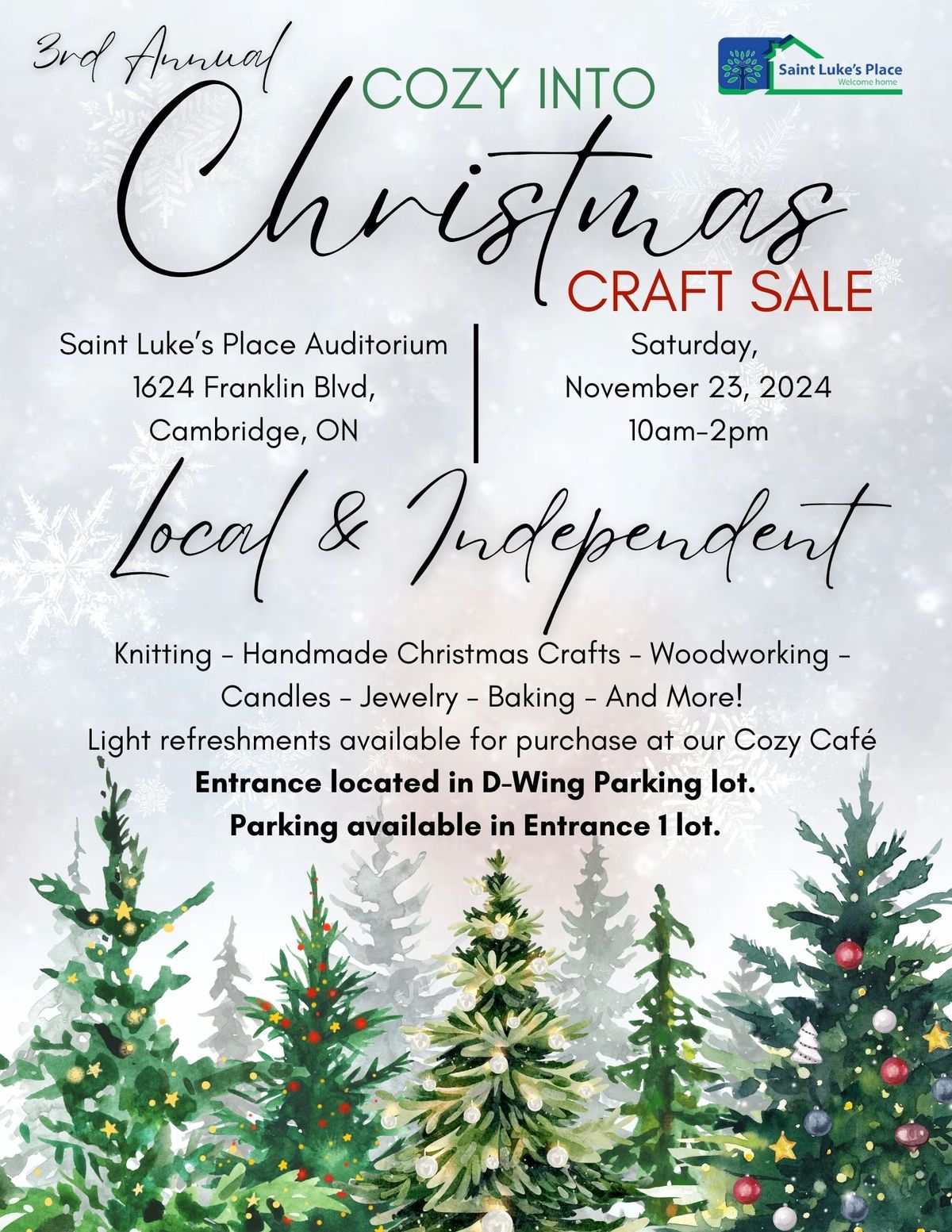 3rd Annual Cozy into Christmas Craft Sale