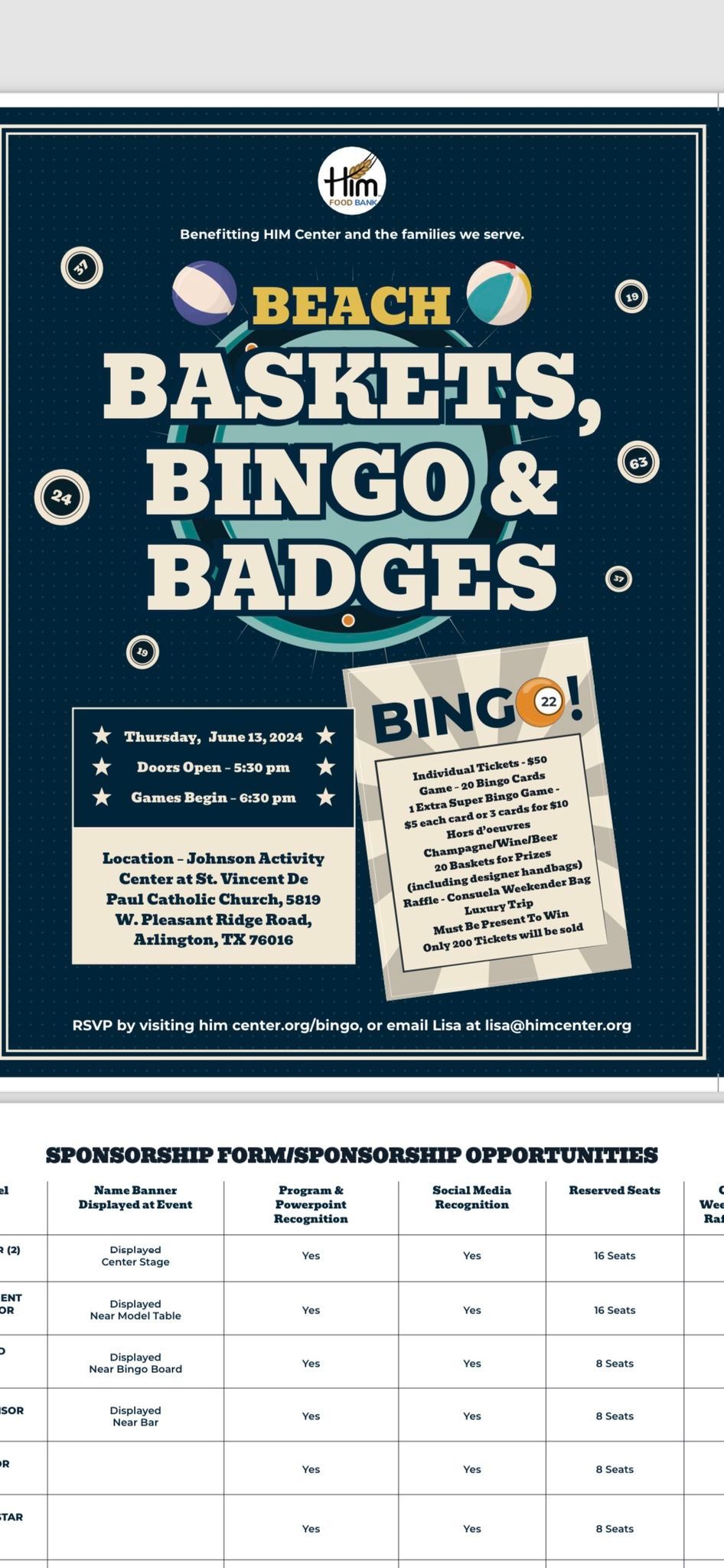 Beach Baskets, Bingo & Badges