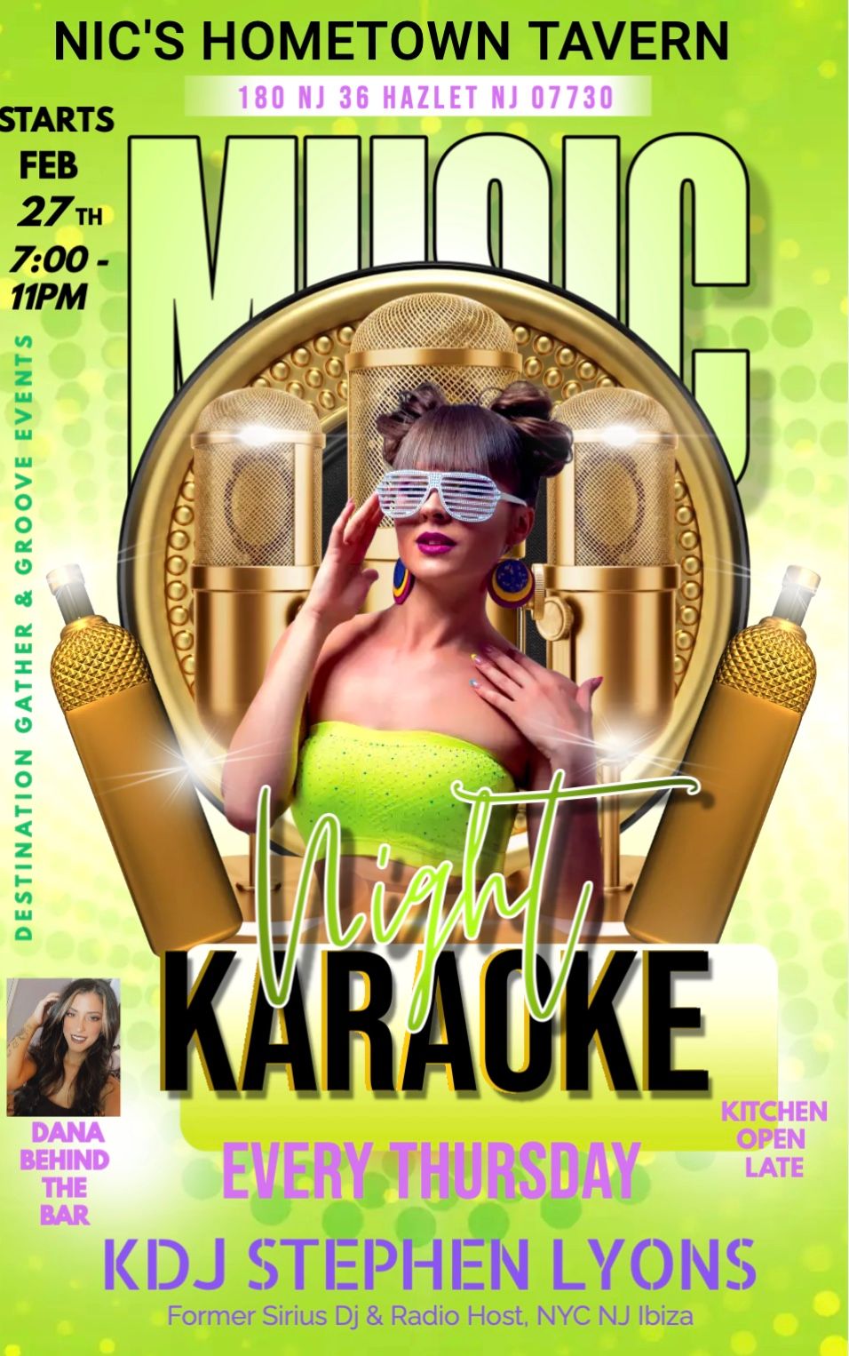 Nic's Karaoke Lounge Thursdays with KDJ Stephen Lyons 