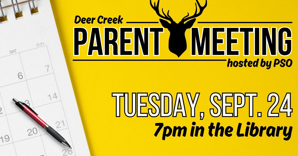 Deer Creek Parent Meeting