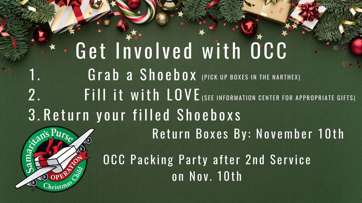 Operation Christmas Child ~ Packing Party