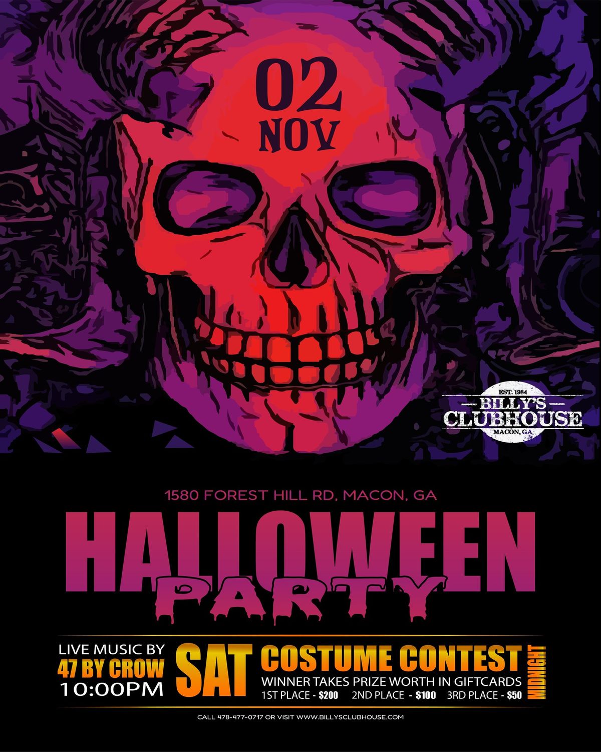 \ud83c\udf83Halloween Party feat 47 By Crow live at Billy's Clubhouse