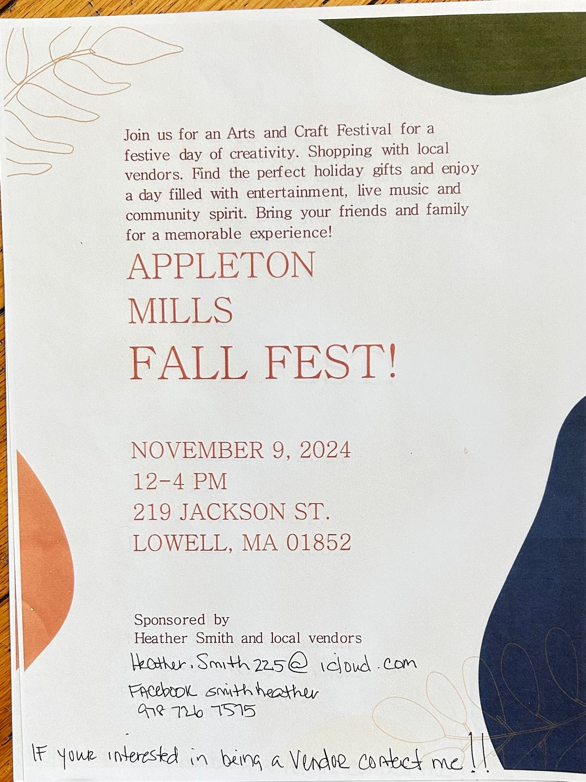 appleton mills Fall Fest 