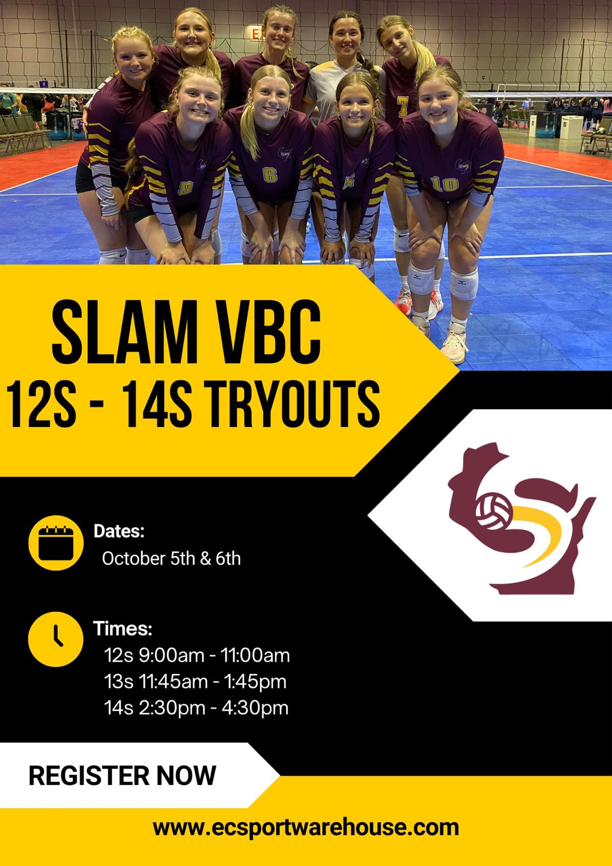 Slam Volleyball Club Tryouts