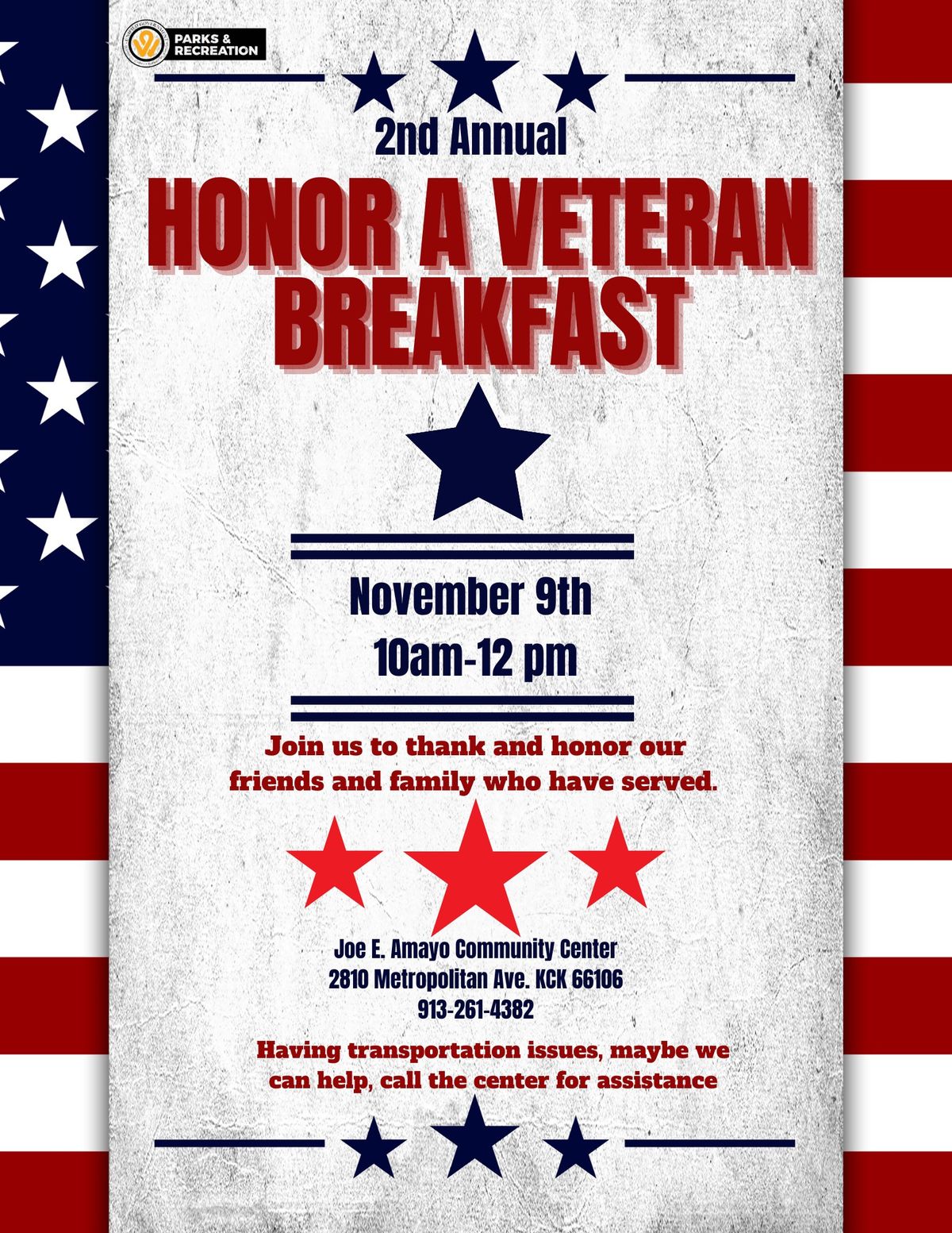 Honor a Veteran Breakfast