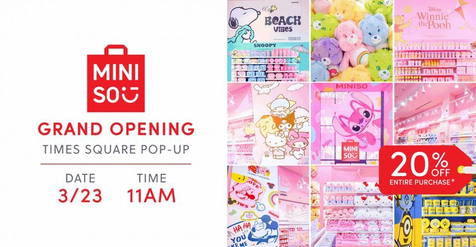 Miniso Times Square Pop-Up Grand Opening