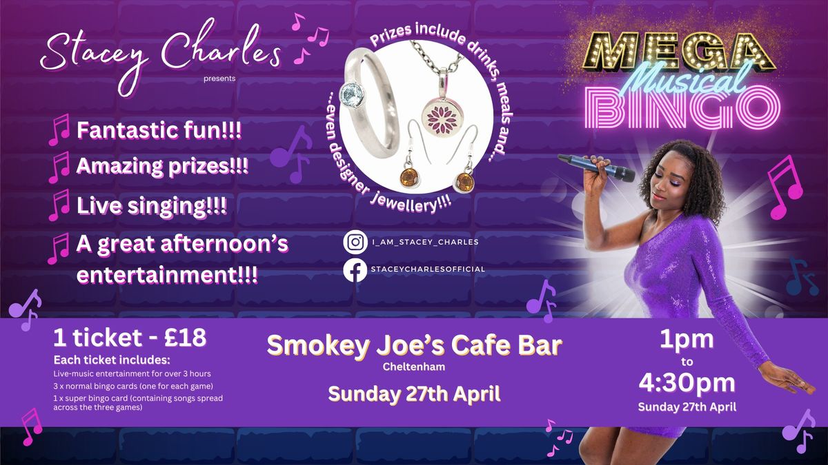 \u2b50MEGA\u2b50 Musical Bingo at Smokey Joe's Cafe Bar (Cheltenham) - Sunday 27th April 1pm