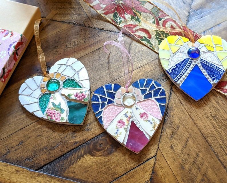 Angel Heart Mosaic Ornaments Class
