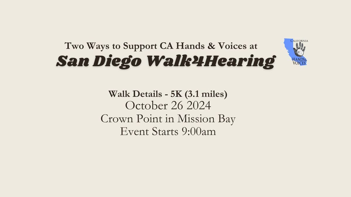 San Diego Walk4Hearing - Fundraiser