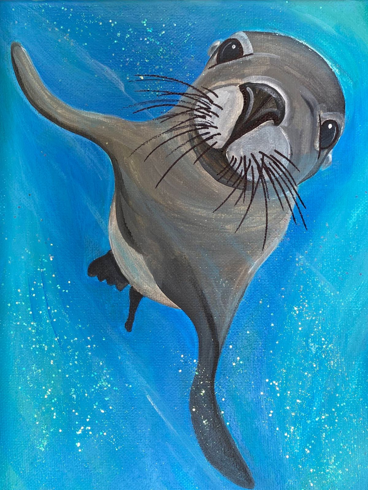 School Holidays Workshops - Baby Seal Acrylic Painting