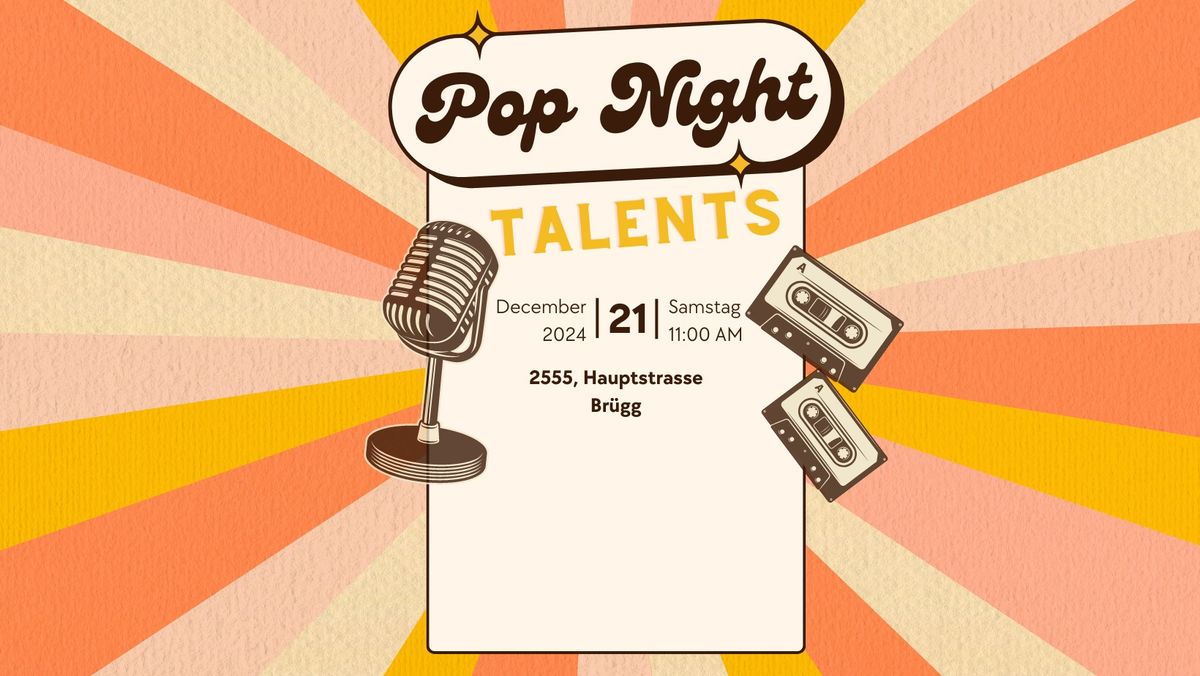 Pop Night talents 