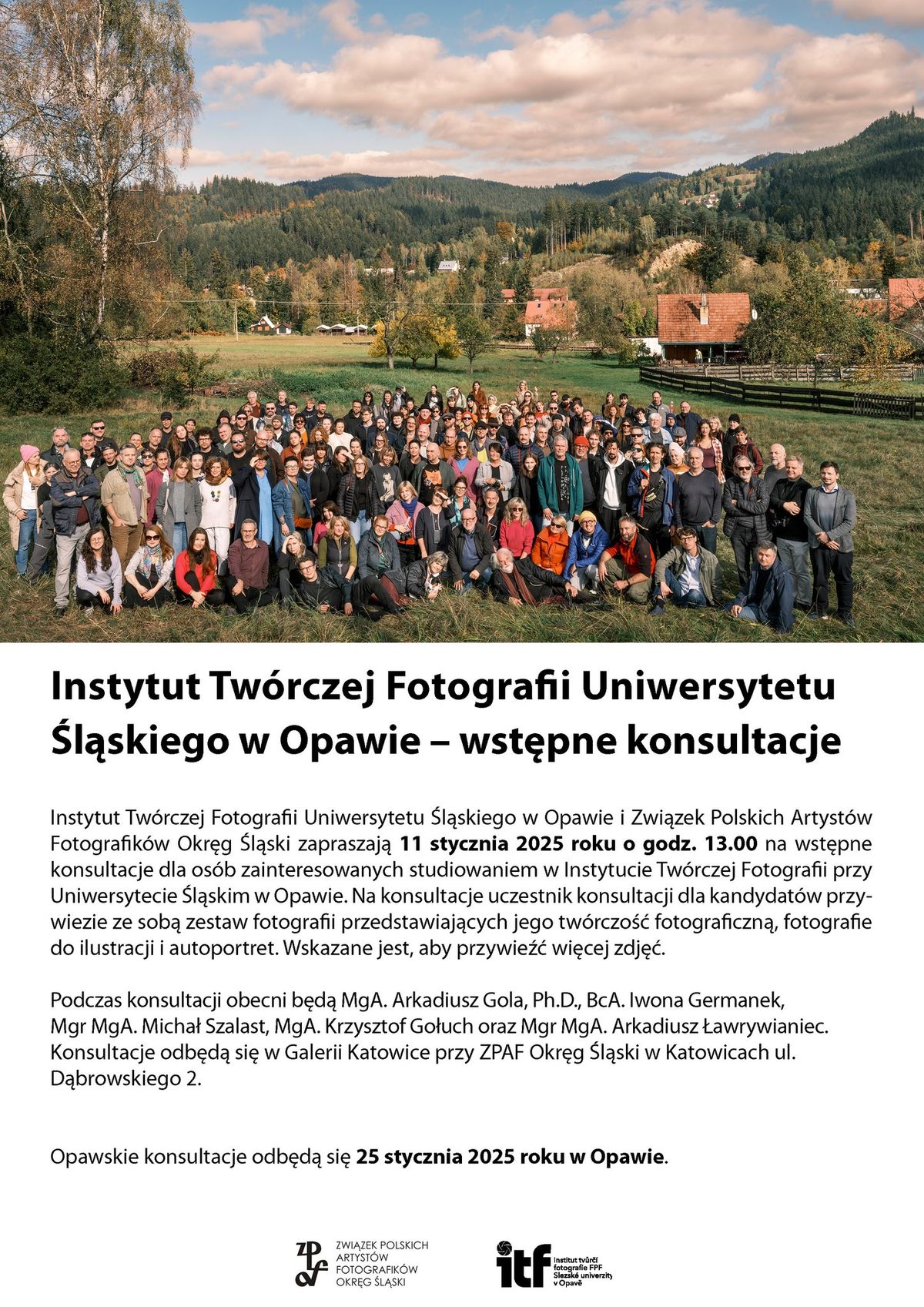 Instytut Tw\u00f3rczej Fotografii Uniwersytetu  \u015al\u0105skiego w Opawie \u2013 wst\u0119pne konsultacje