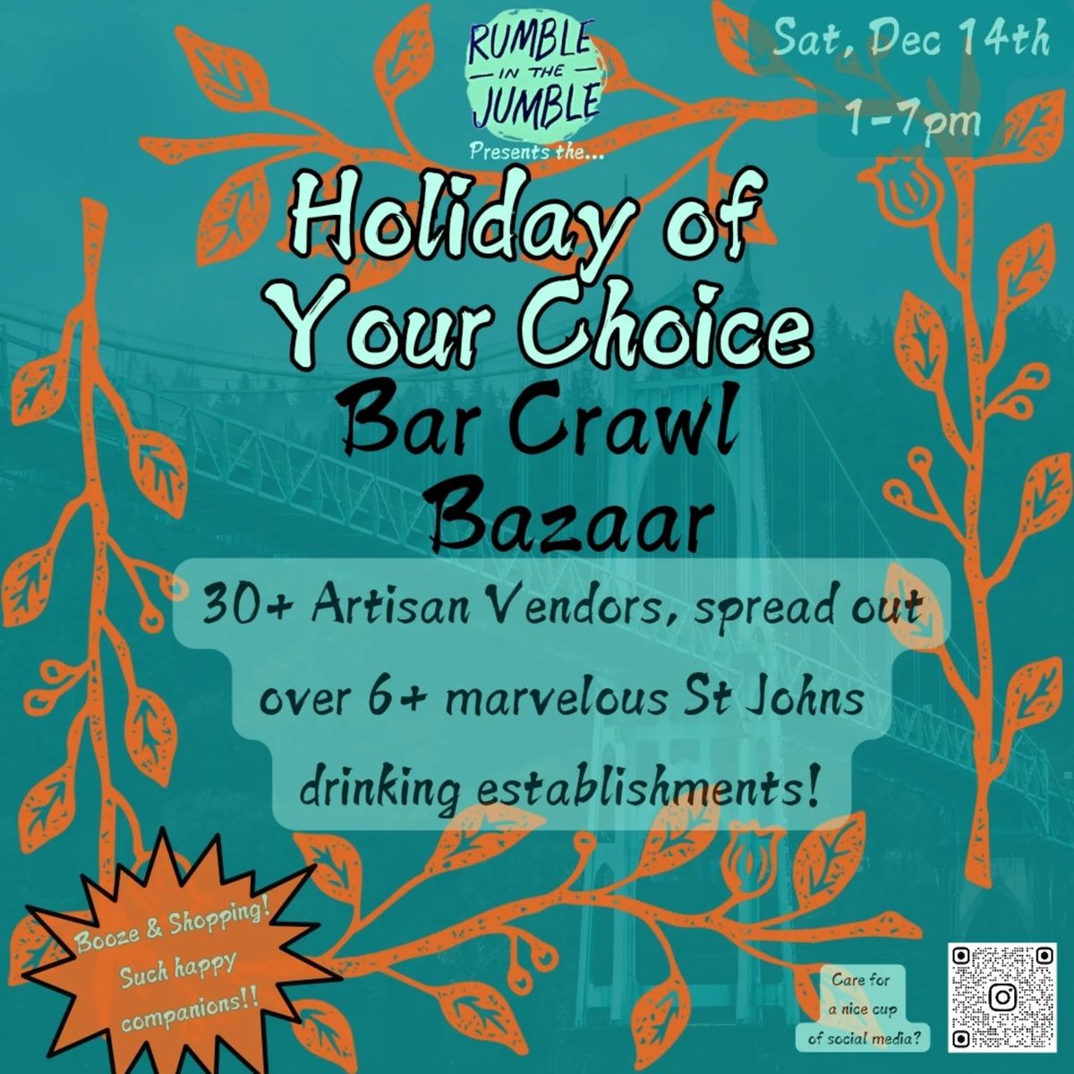 Holiday Of Your Choice Bar Crawl Bazaar