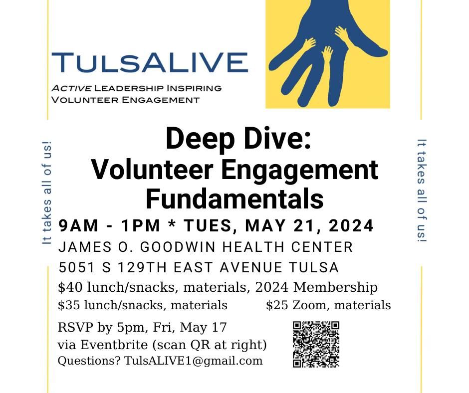 TulsALIVE Meeting\/Workshop\/Deep Dive: Generational Volunteerism: Engage All Ages