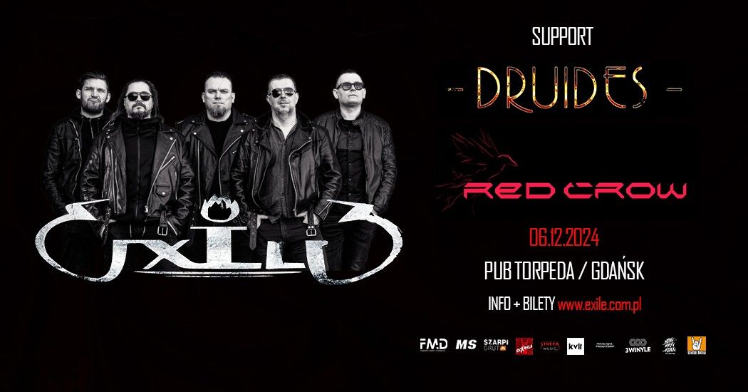 EXILE + DRUIDES + RED CROW \/ 06.12.2024 \/ PUB TORPEDA, GDA\u0143SK