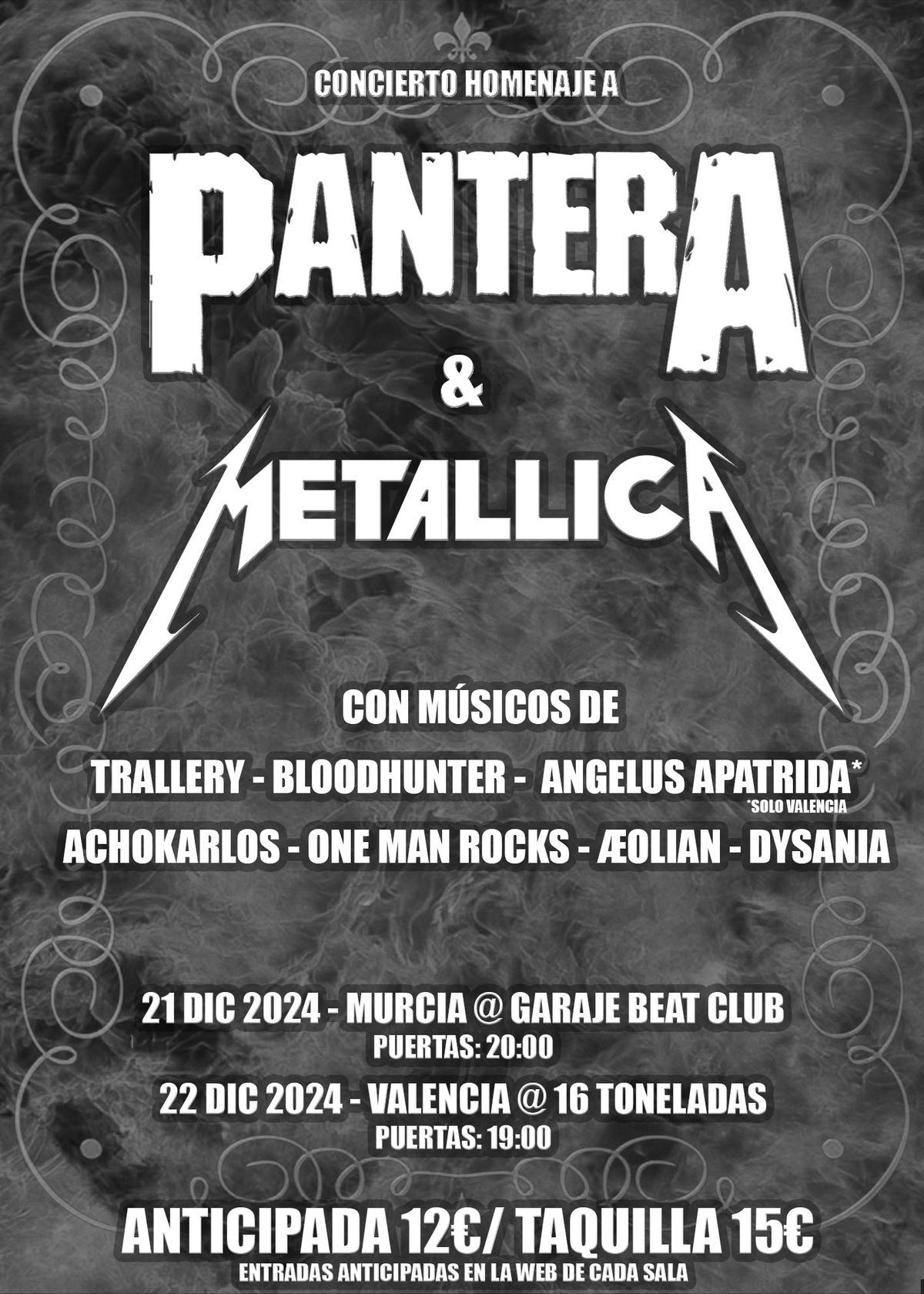 Homenaje a PANTERA y METALLICA en Garaje Beat Club (Murcia)