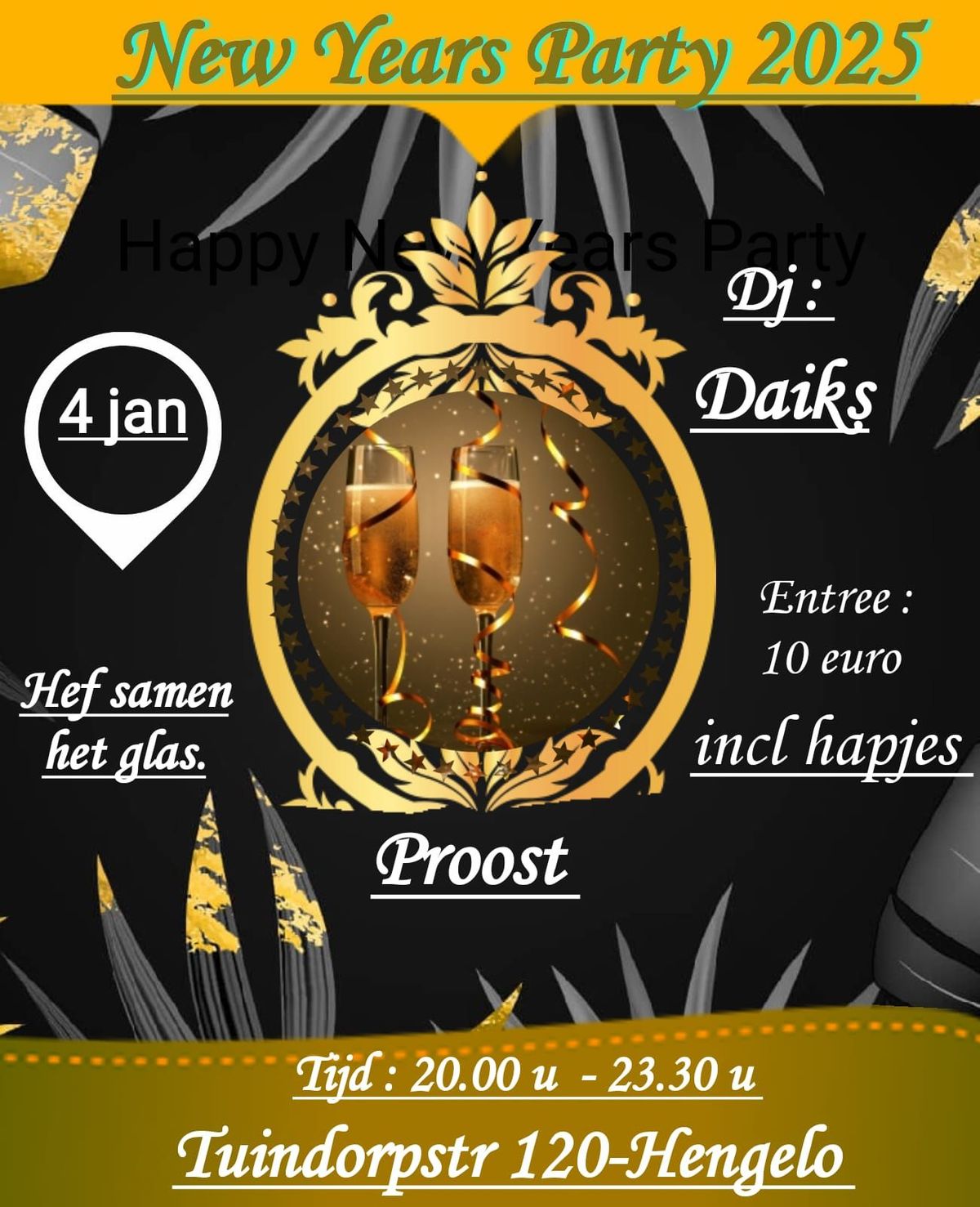  4 januari Nieuwjaarsparty