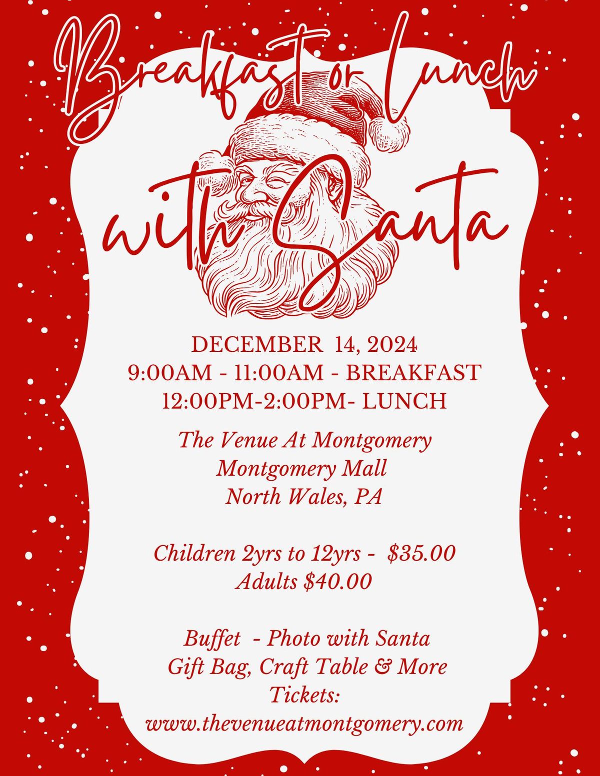 Breakfast and Lunch with Santa