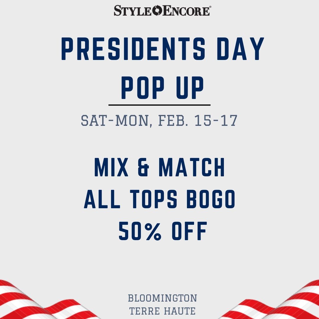 President\u2019s Day Pop Up! 