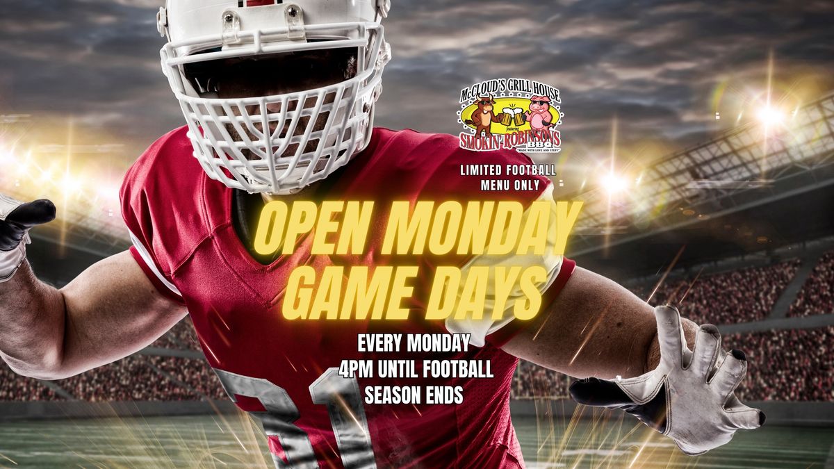 \ud83c\udfc8 Monday Night Football at McCloud's!\ud83c\udfc8