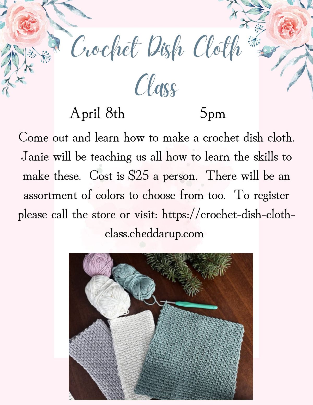 Crochet Dish Cloth Class