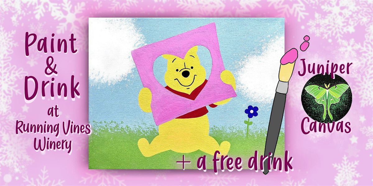 Paint & Drink at Running Vines Winery: Heart Bear