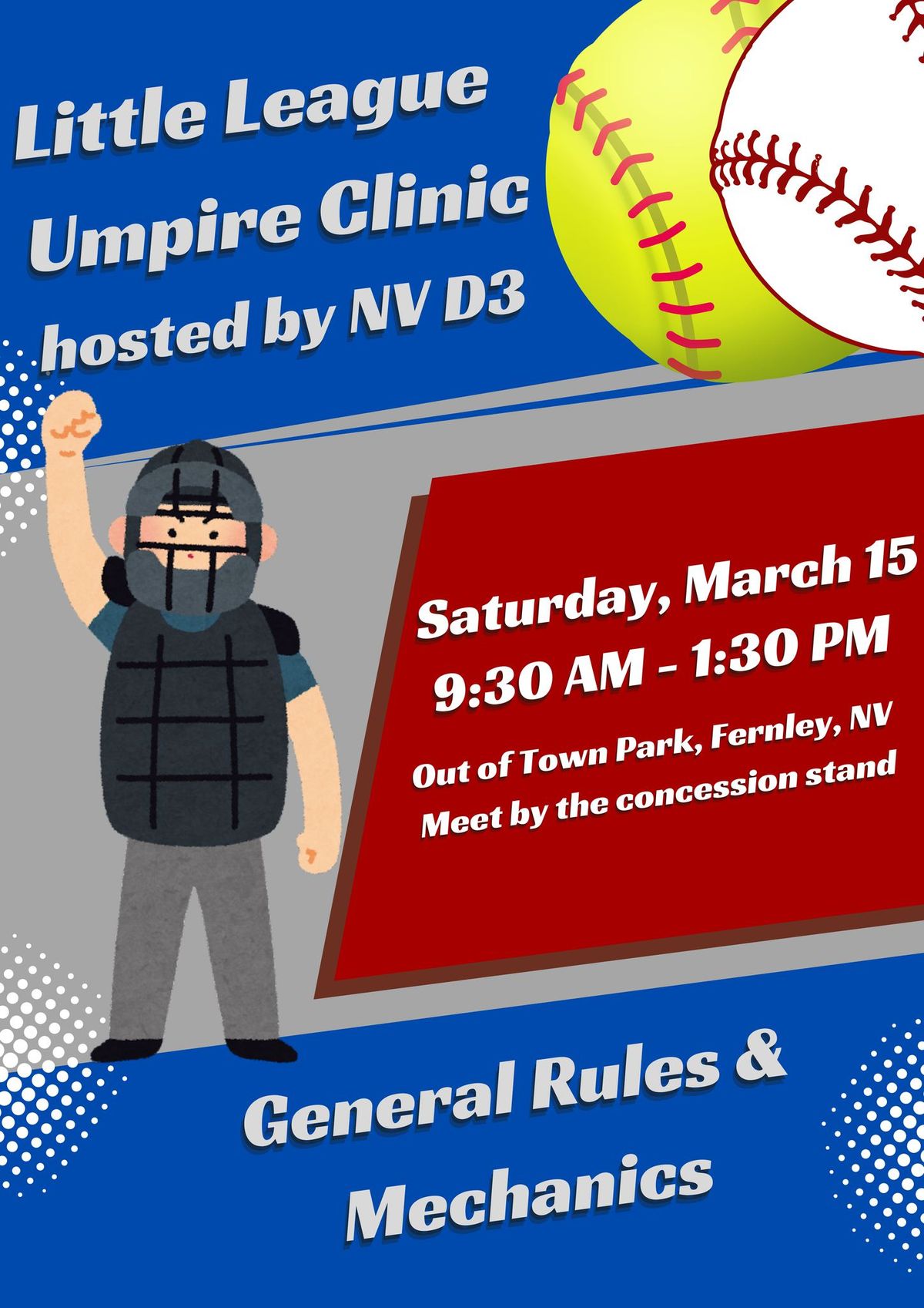 LL Umpire Clinic - Fernley, NV