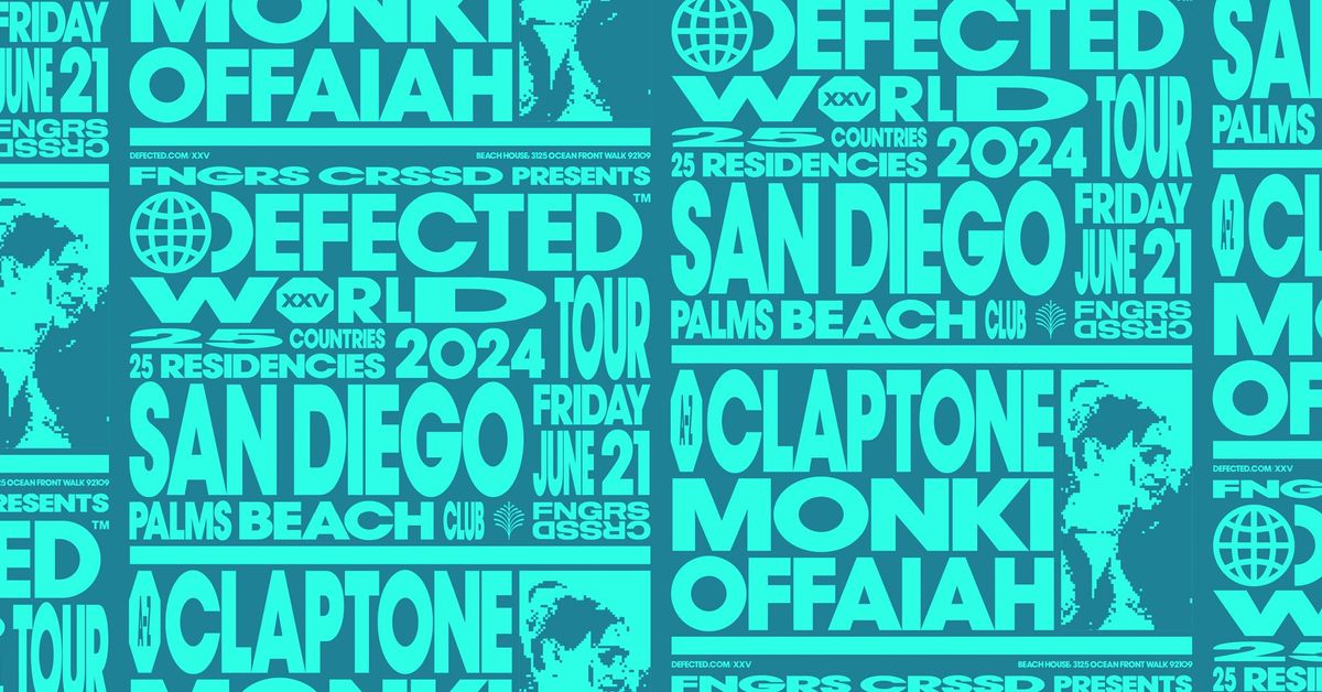 Defected x FNGRS CRSSD present Palms Beach Club with Claptone, Monki & OFFAIAH