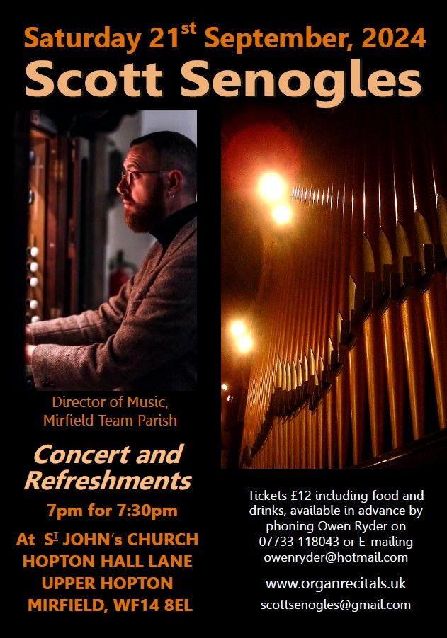 Organ Concert & Supper - Scott Senogles