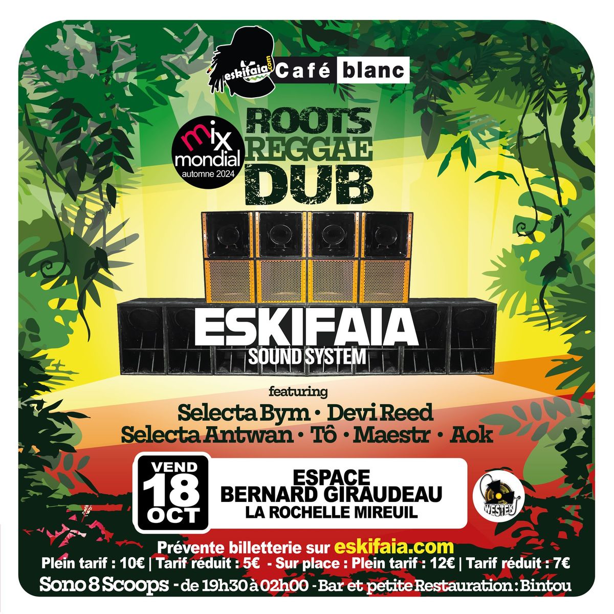 Eskifaia Roots to Dub : Mix Mondial automne 2024