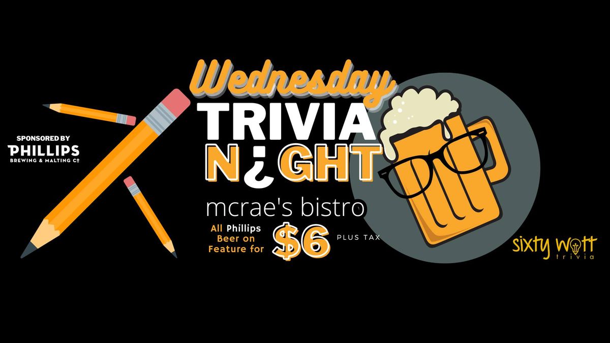 Trivia Night at McRae's Bistro