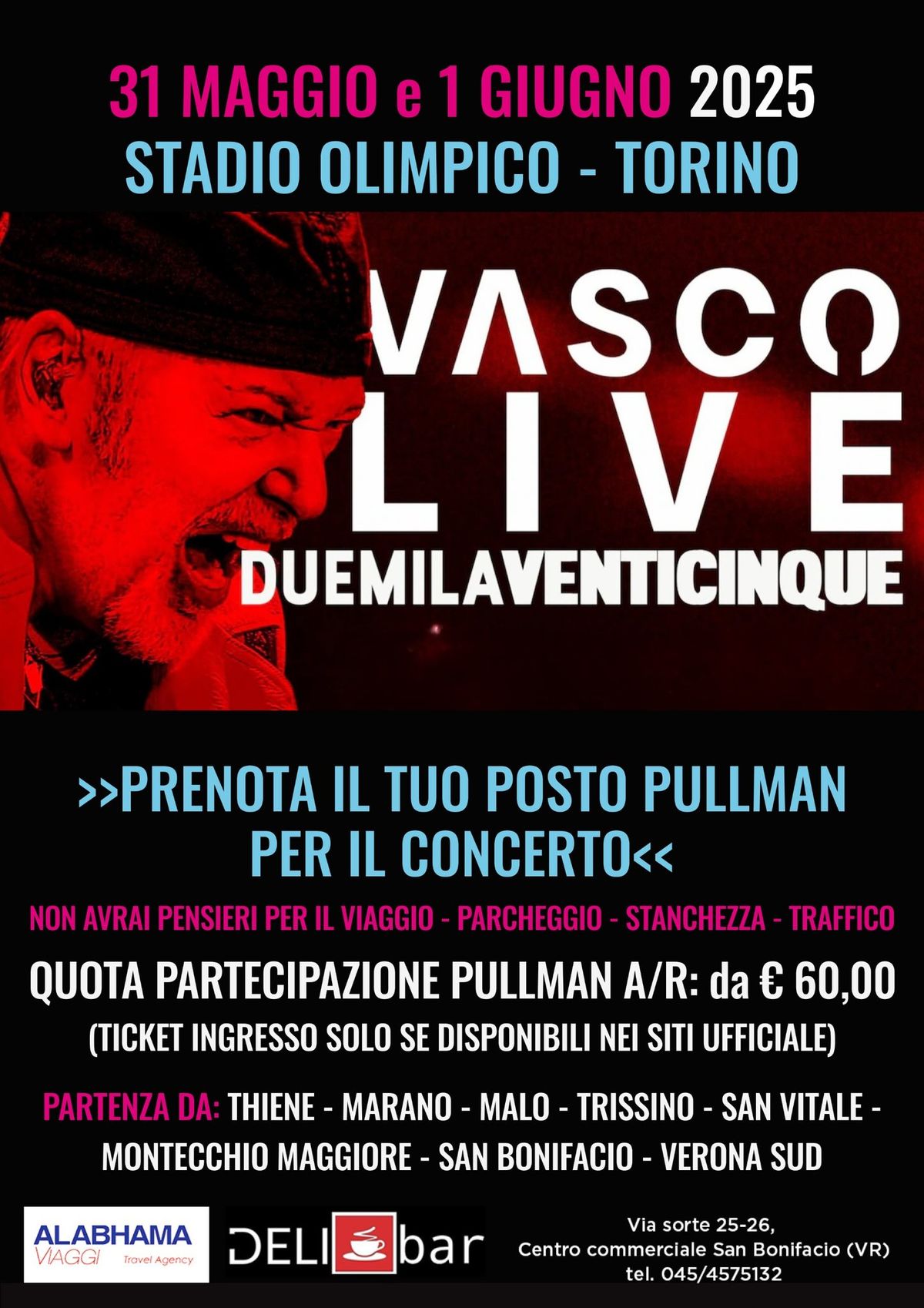 ** VASCO LIVE 2025 ** TORINO "STADIO OLIMPICO" - 31 Maggio e 1 Giugno 2025